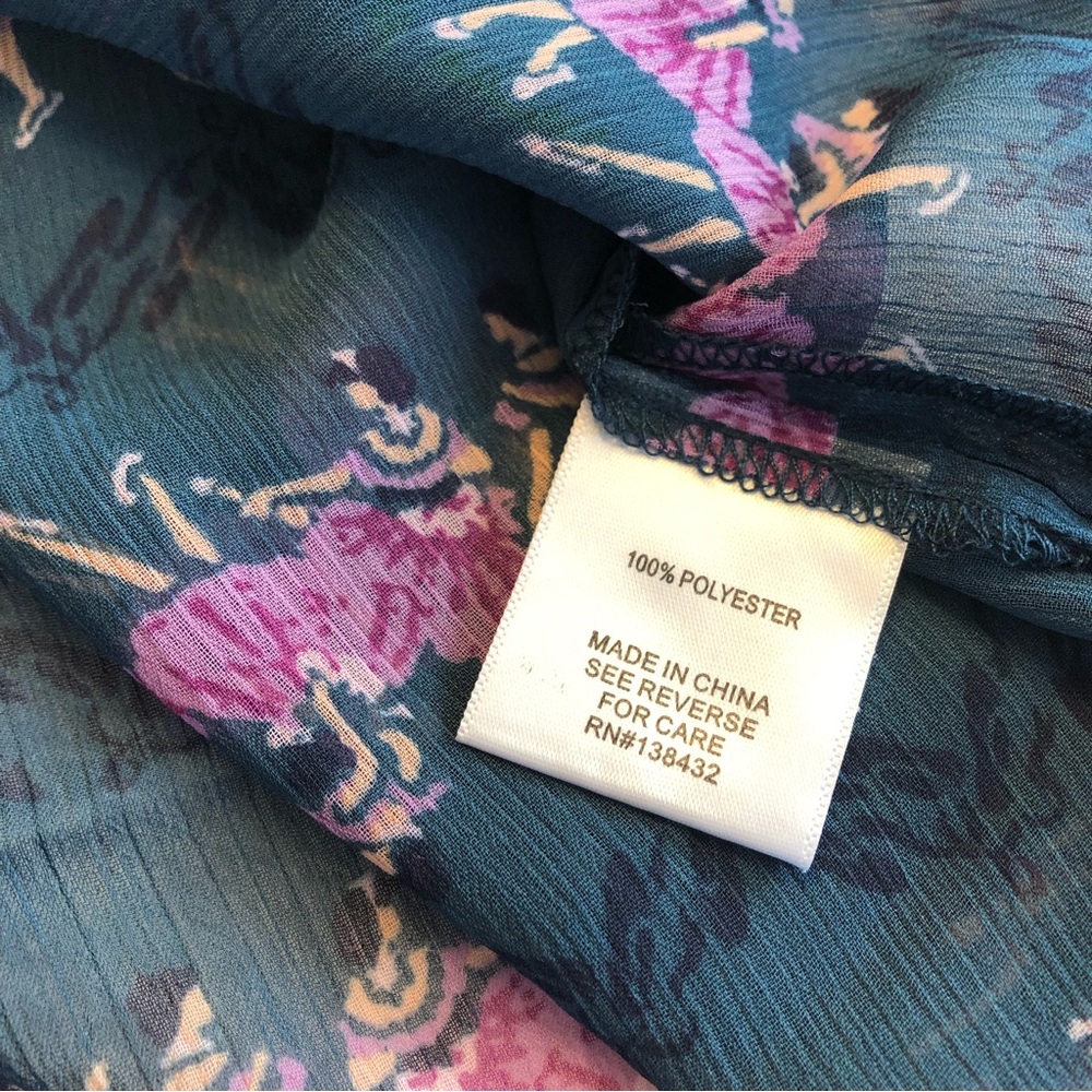 Modcloth Ballerina button down sheer Ballet / ballerina Print Blouse Top size M - Picture 4 of 16